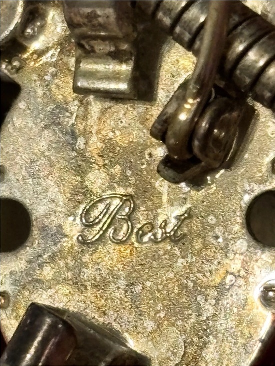 BEST Jewelry Co Silver Tone Necklace Ladybug Black Red Silver Tone Beads Brooch - Picture 5 of 9